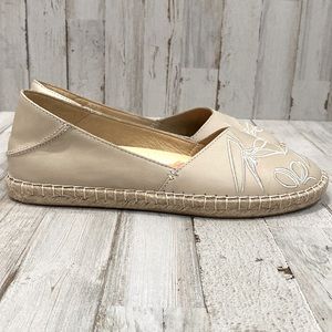 OluKai Kaula Pa’a ‘Ili Leather Espadrilles Size 9